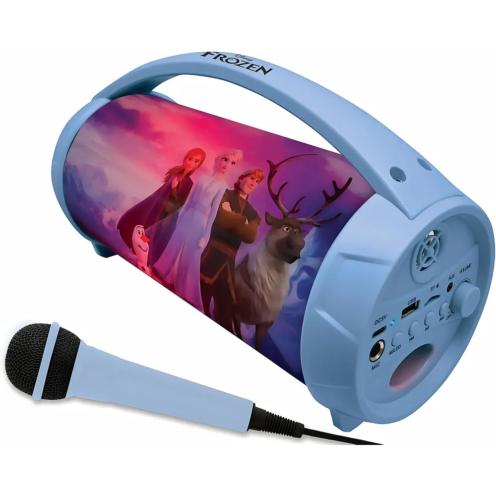 Lexibook Disney Frozen Kabelloser Lichtlautsprecher mit Karaoke-Funktion