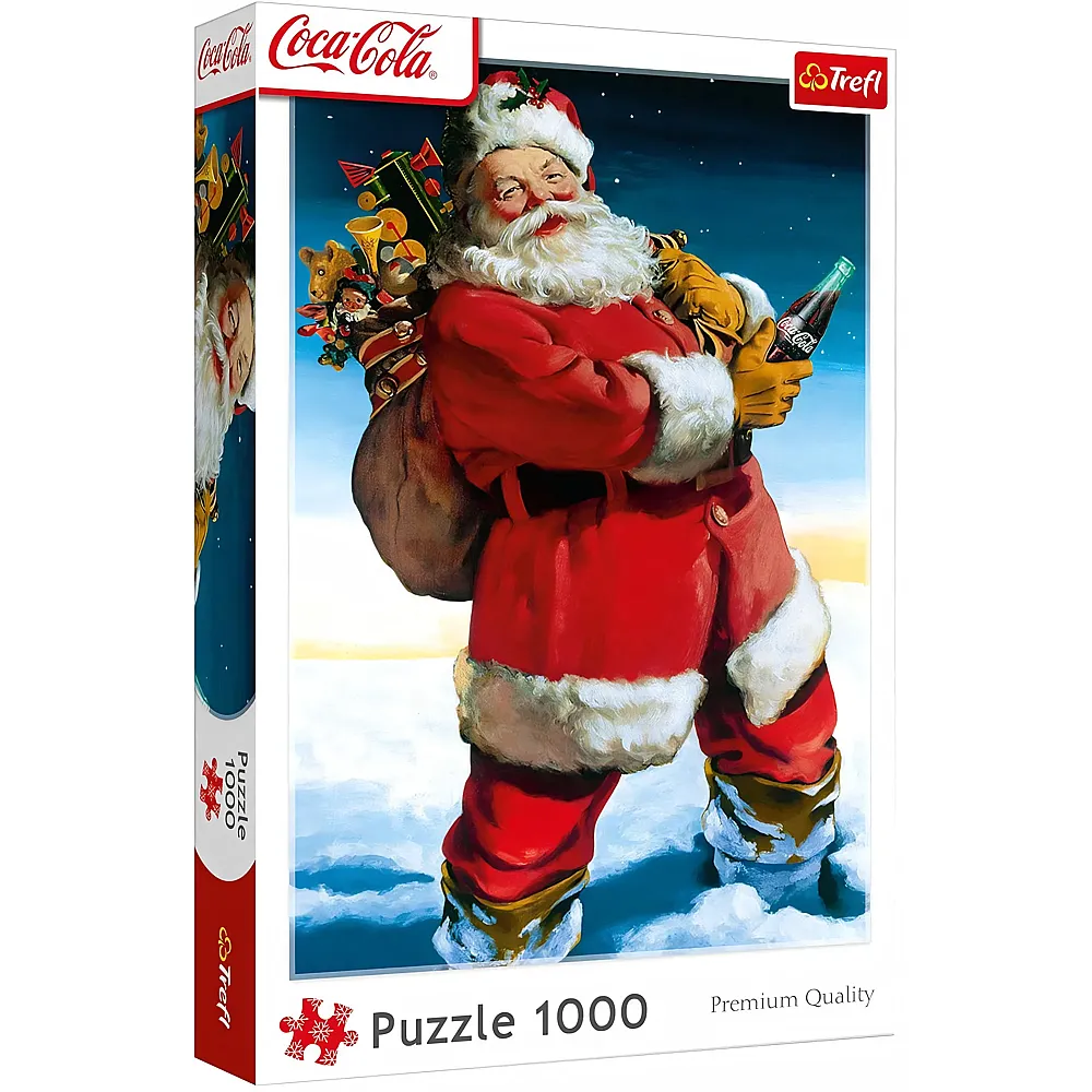 Trefl Weihnachtspuzzle Coca Cola im Schnee  1000 Teile.