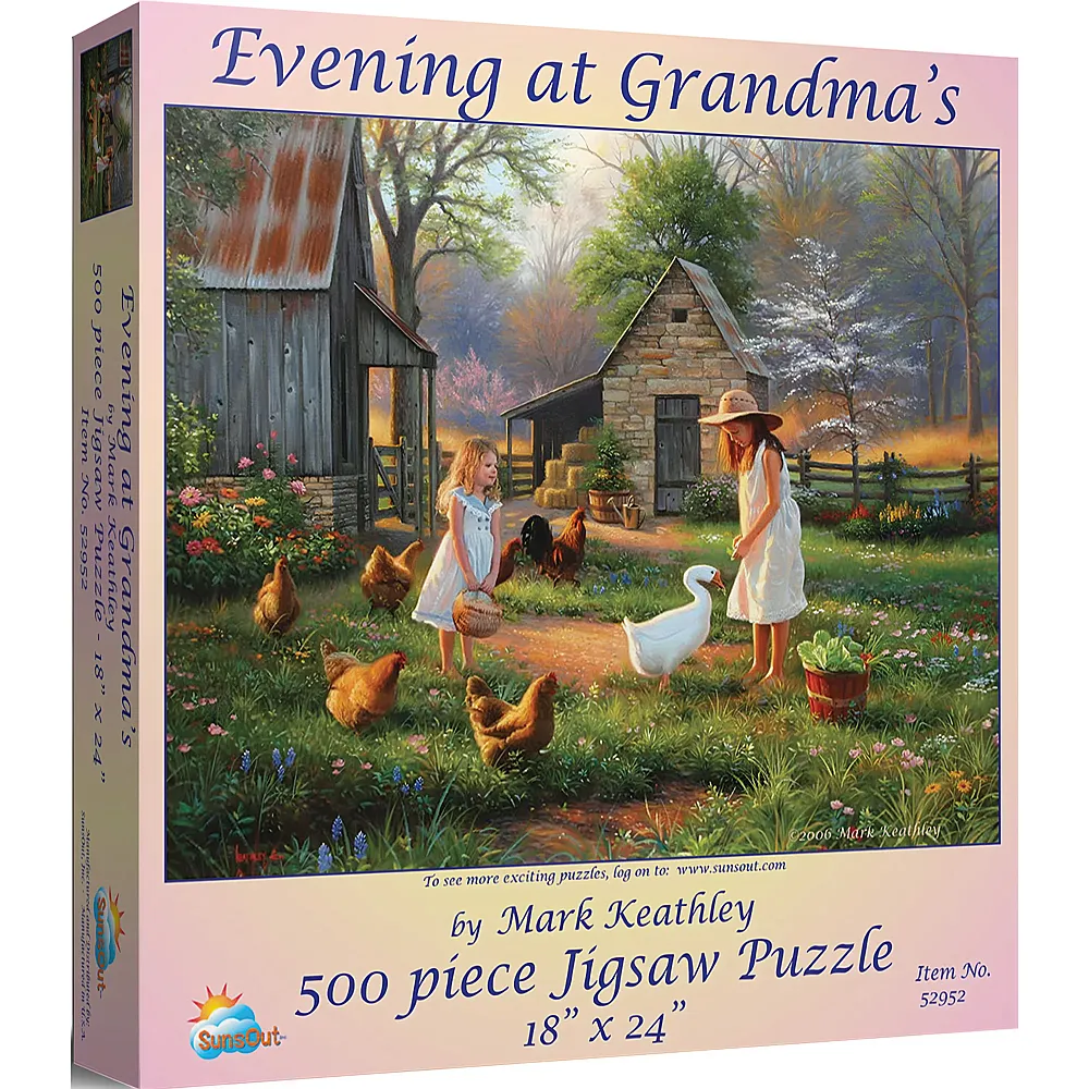 SunsOut Puzzle Mark Keathley Evening at Grandma's - 500 Teile