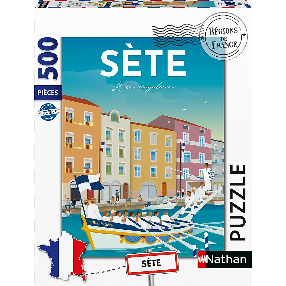 Nathan Puzzle R�gion de France S�te - Louis L'Affiche - 500 Teile