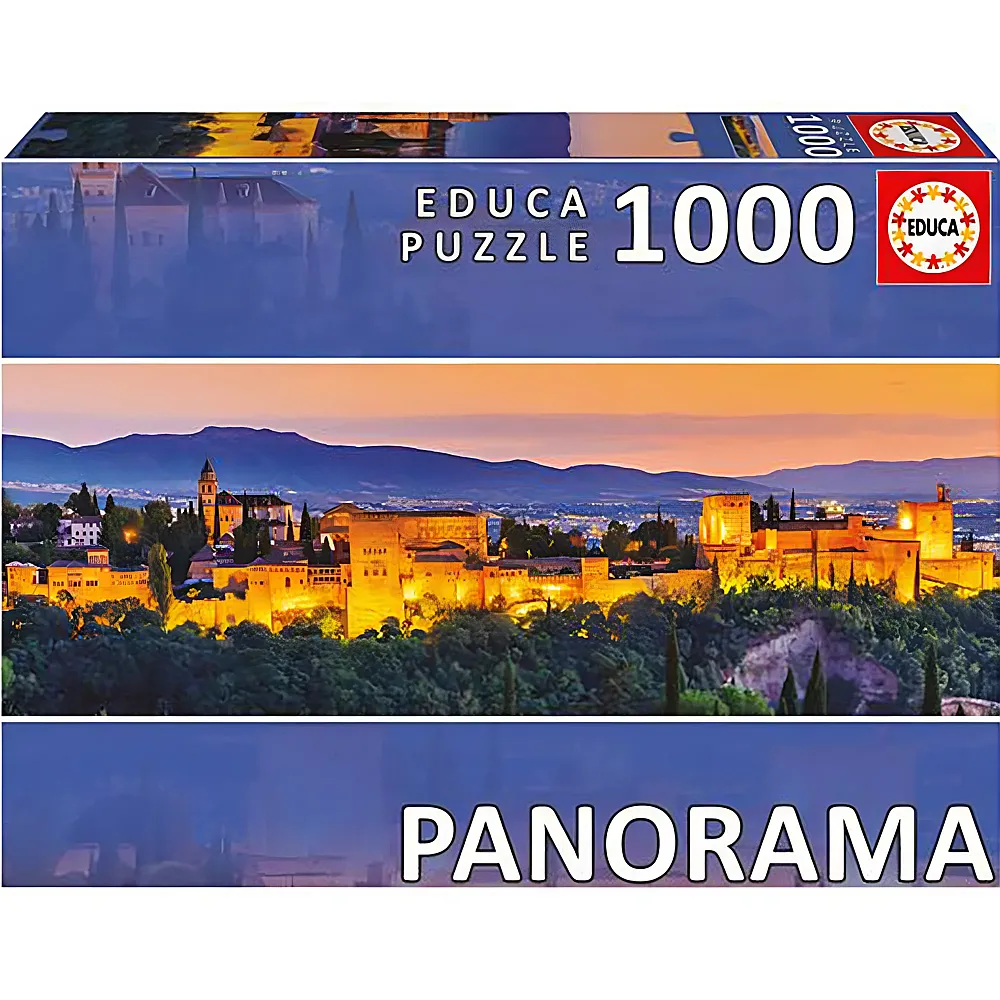 Educa Puzzle Panorama Alhambra, Granada 1000Teile