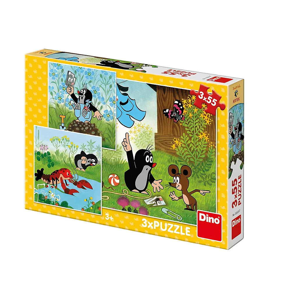 meinspielzeug - Dino Puzzle The Little Mole 55Teile | Puzzle 10-104 Teile