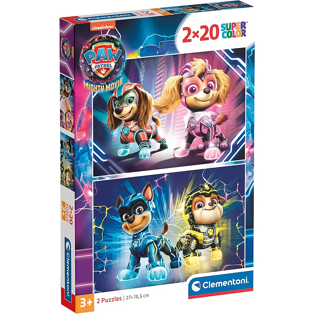 Clementoni Puzzle Supercolor Paw Patrol - The Mighty Movie - 20 Teile