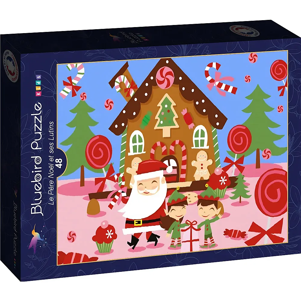 Bluebird Puzzle Der Weihnachtsmann und seine Elfen 48Teile