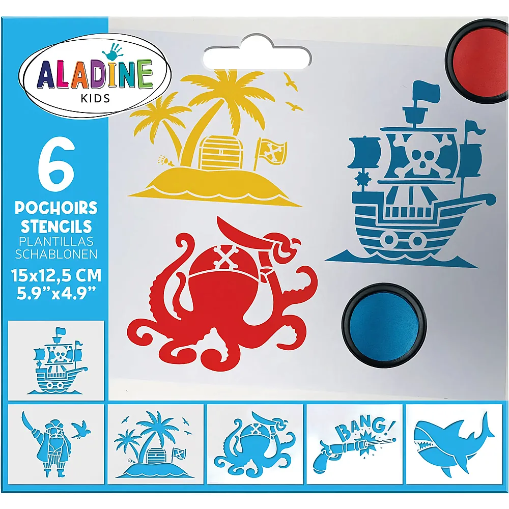 Aladine Schablonen Piraten 6Teile