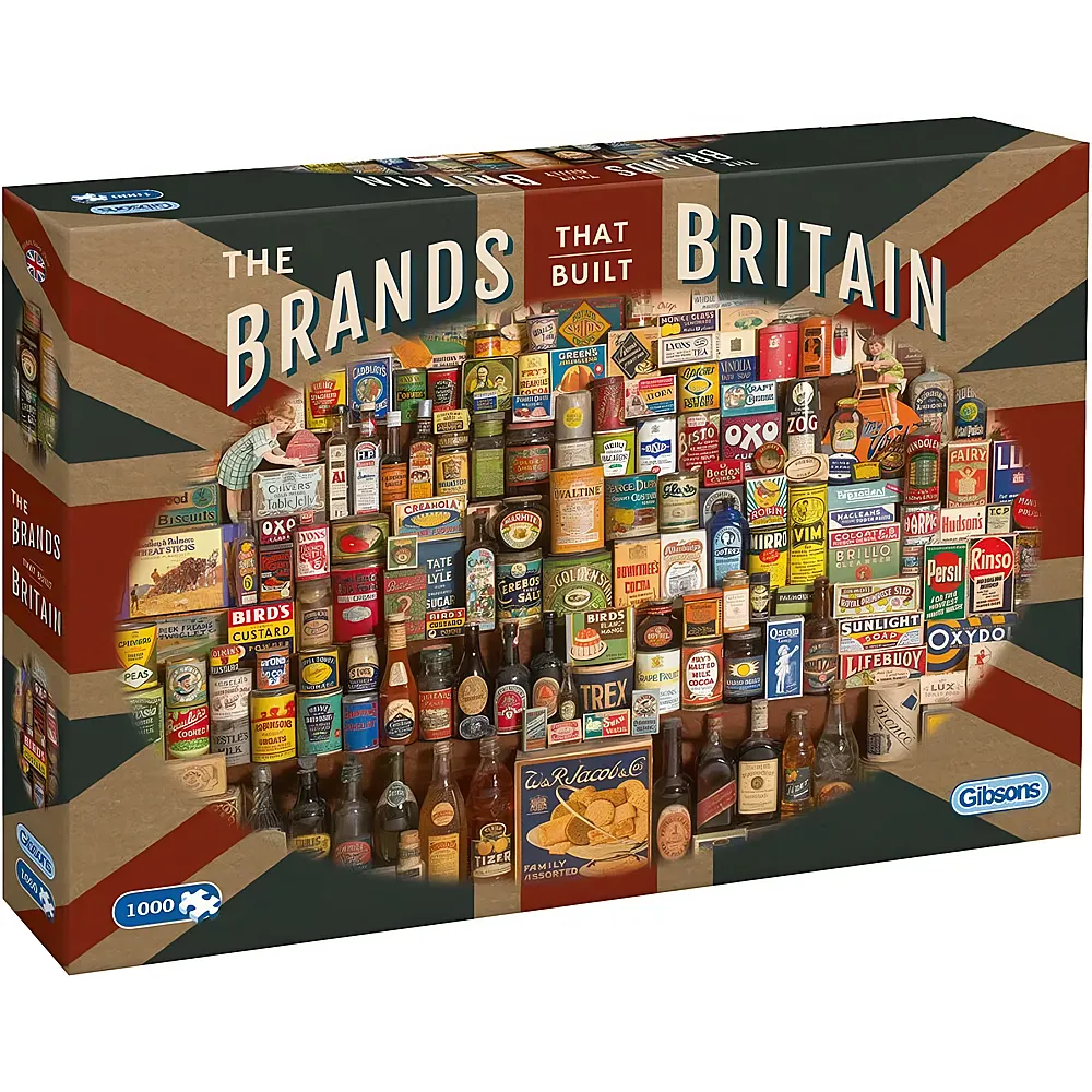 Gibsons Puzzle Robert Opie: The Brands That Build Britain 1000Teile