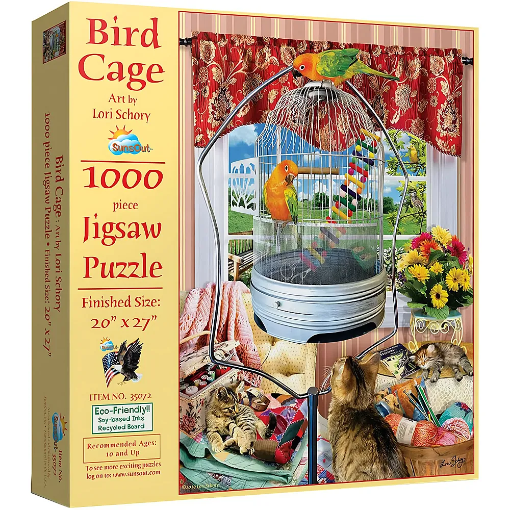SunsOut Puzzle Lori Schory Bird Cage - 1000 Teile