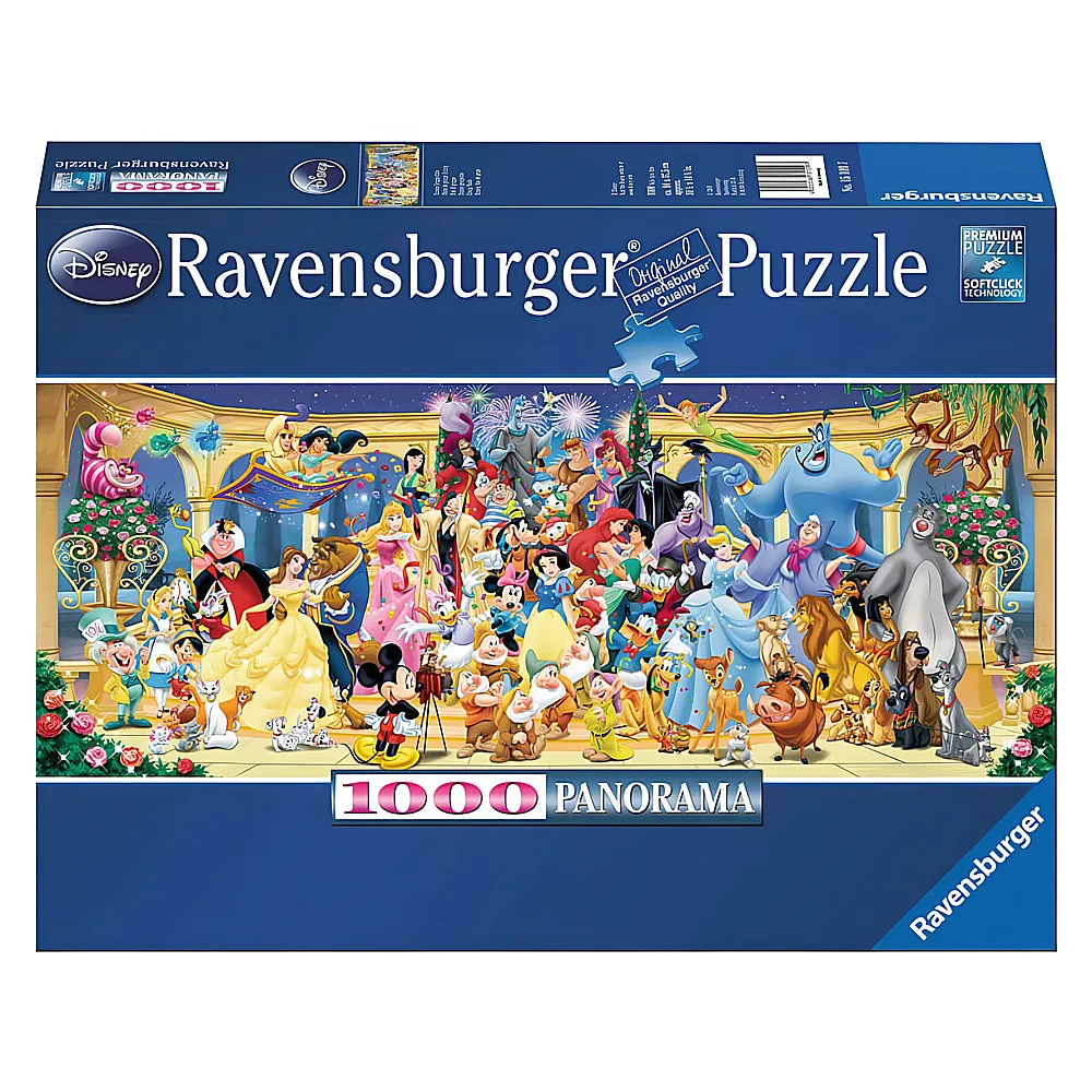 Ravensburger Puzzle Panorama Disney Gruppenfoto 1000Teile