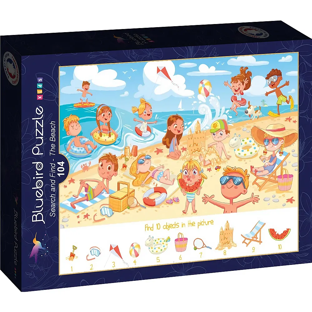 Bluebird Puzzle Search and Find - The Beach - 104 Teile