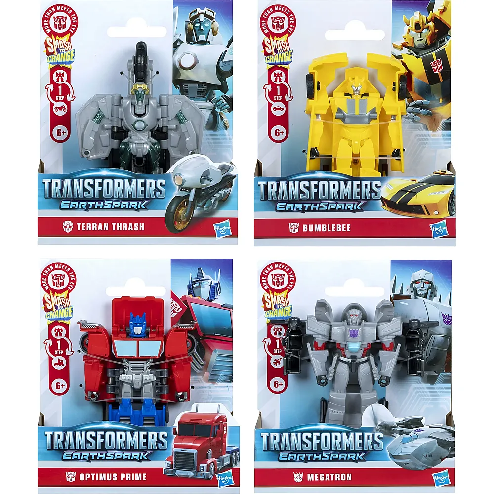 meinspielzeug - Hasbro Transformers EarthSpark 1 Step Smash Changers - 10 cm | Actionfiguren