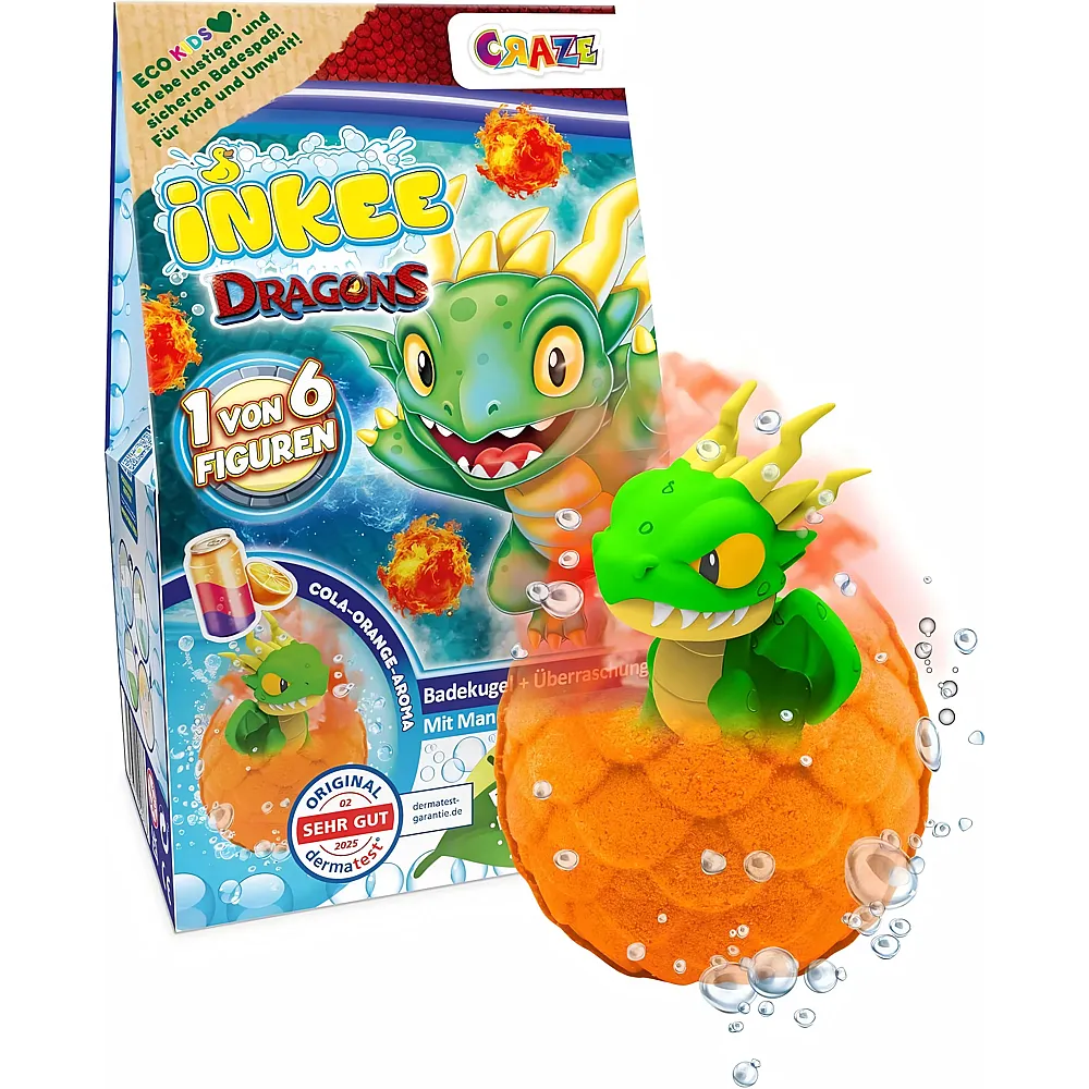 Craze Inkee Surprise Badebombe Dragons Box - 100 g