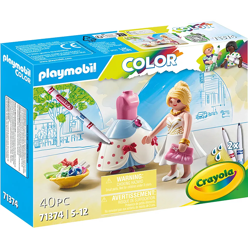 PLAYMOBIL Color Crayola Fashion Kleid 71374