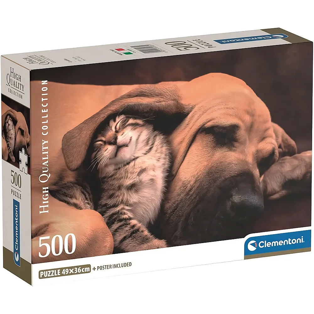 Clementoni Puzzle High Quality Collection Hund und Katze - 500 Teile