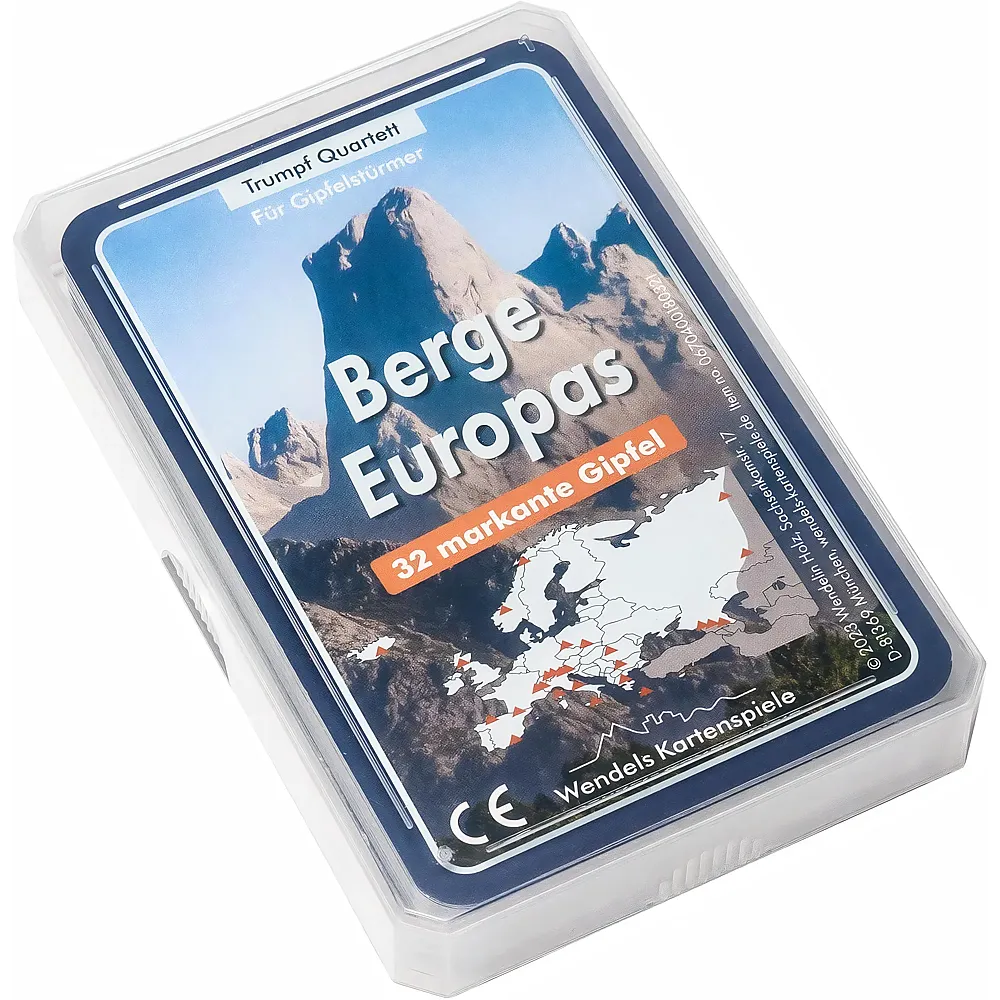 Wendels Kartenspiele Berge Europas Trumpf Quartett Spiel