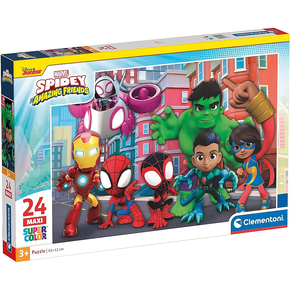 Clementoni Puzzle Supercolor Maxi Spiderman Spidey 24Teile