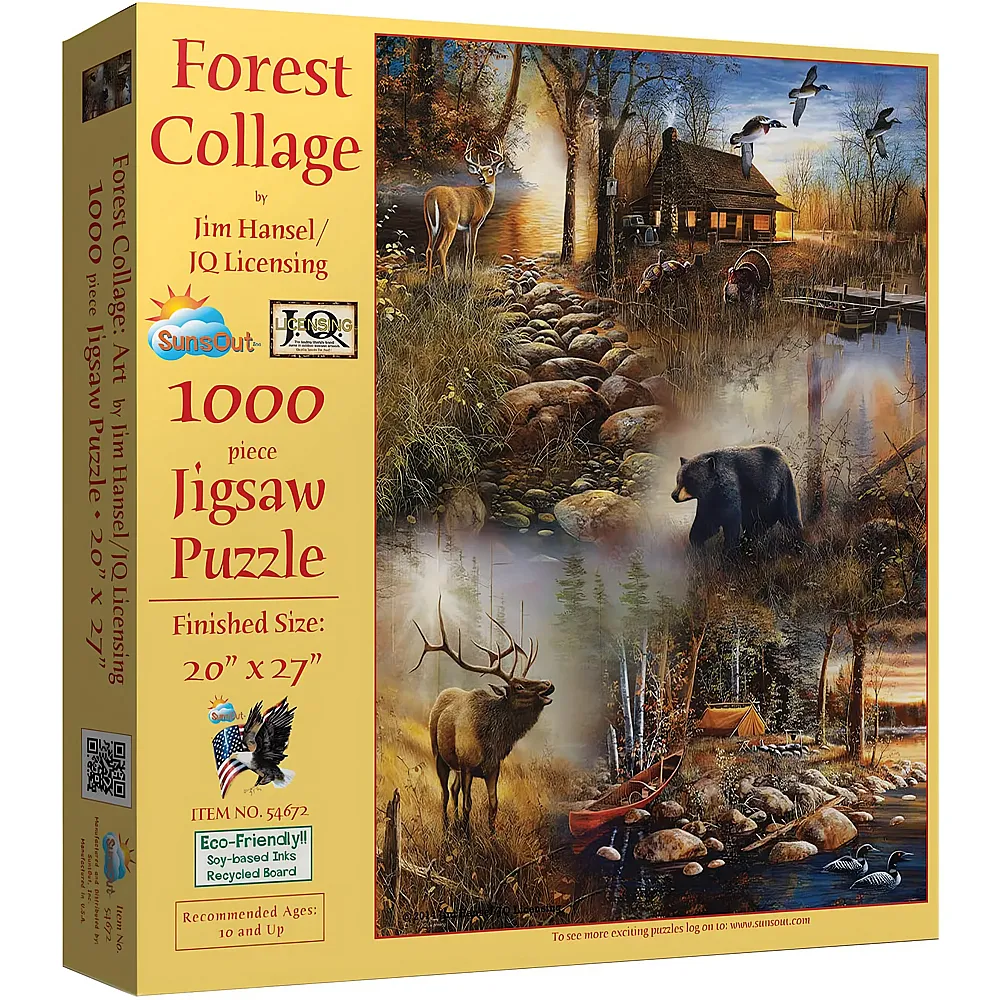 SunsOut Puzzle Jim Hansel Forest Collage - 1000 Teile