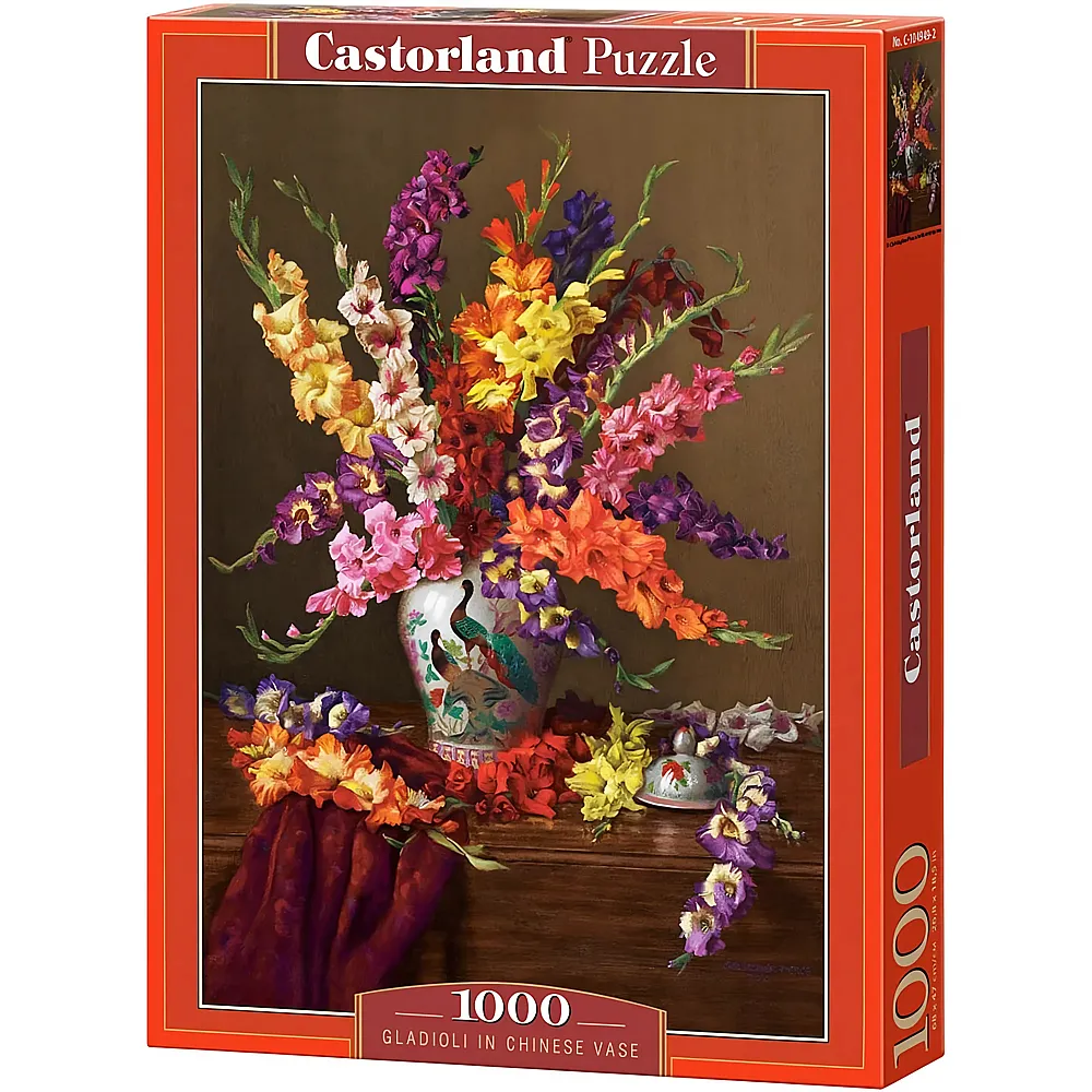 Castorland Puzzle Gladiolen in chinesischer Vase 1000Teile