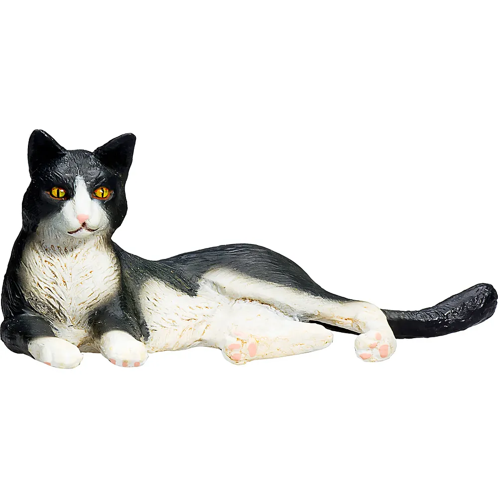 Mojo Farmland Liegende Katze Schwarz/Weiss