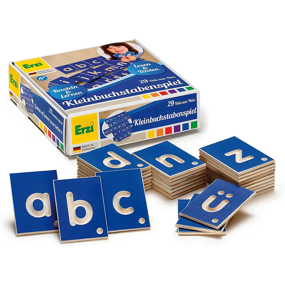 Erzi Lernspiel Kleinbuchstaben aus Holz