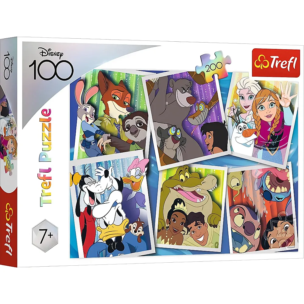 Trefl Puzzle 100 Jahre Disney - Disney Helden - 200 Teile