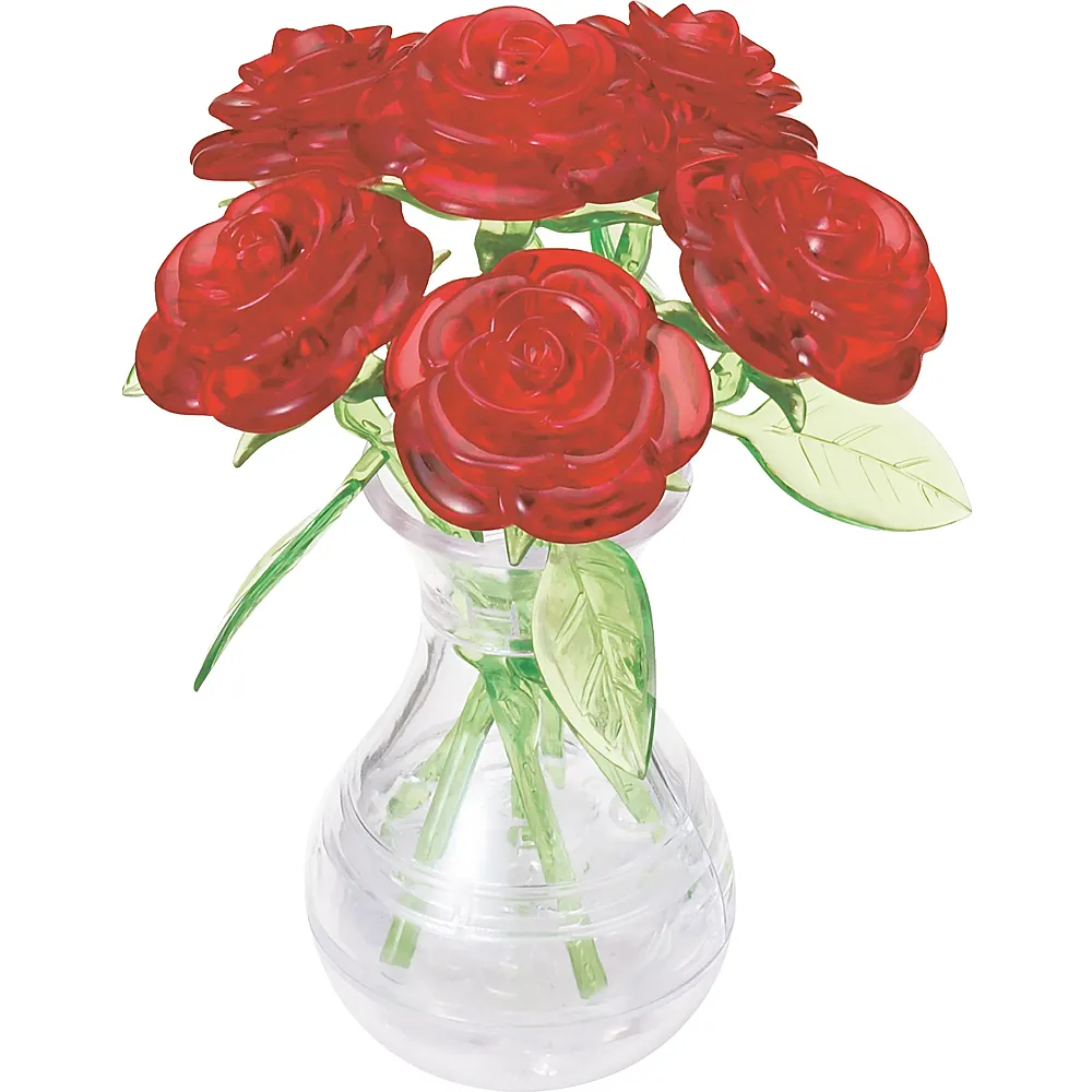 HCM Kinzel Crystal Puzzle 3D Rote Rosen - 47 Teile