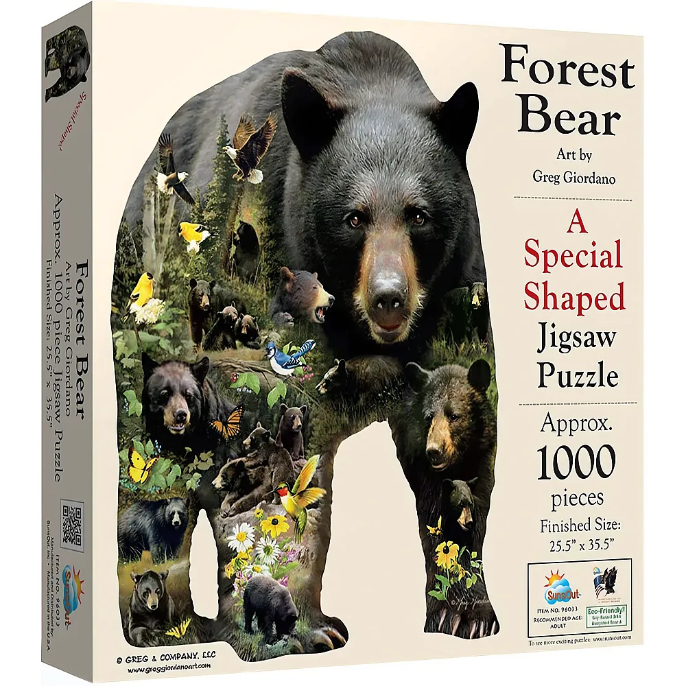 SunsOut Puzzle Greg Giordano Forest Bear - 1000 Teile