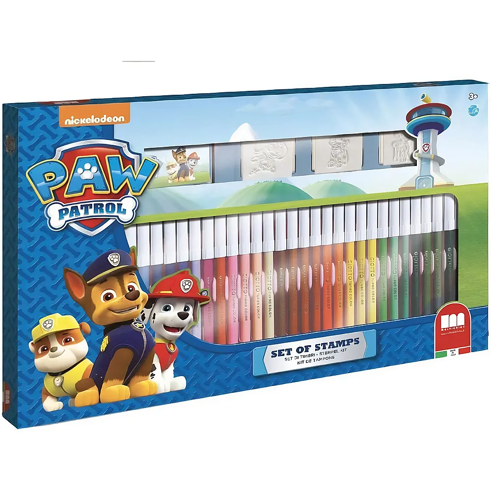Multiprint Paw Patrol Malset mit Stempeln - 41 Teile