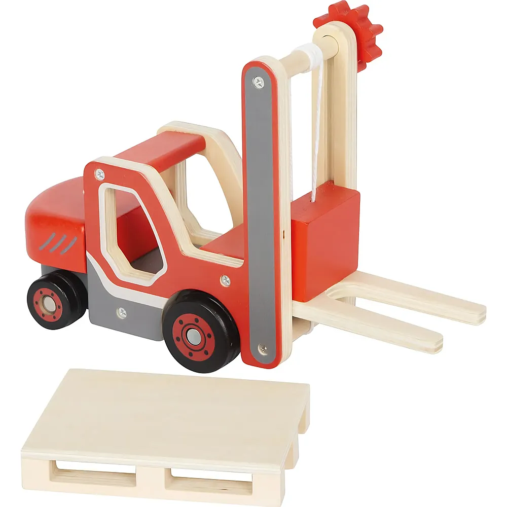small foot Gabelstapler mit Palette