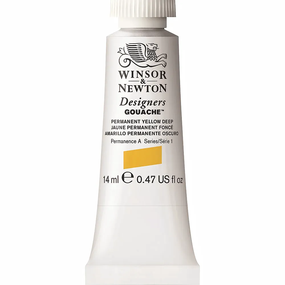 Winsor & Newton Designers Gouache Wasserbasierte K�nstlerfarbe Permanentgelb Tief - 14 ml | Farbe & Kreide