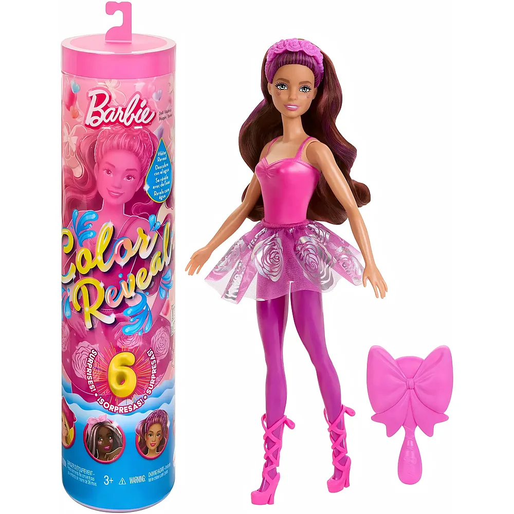Barbie Color Reveal Puppe und Accessoires, Ballerina-Serie
