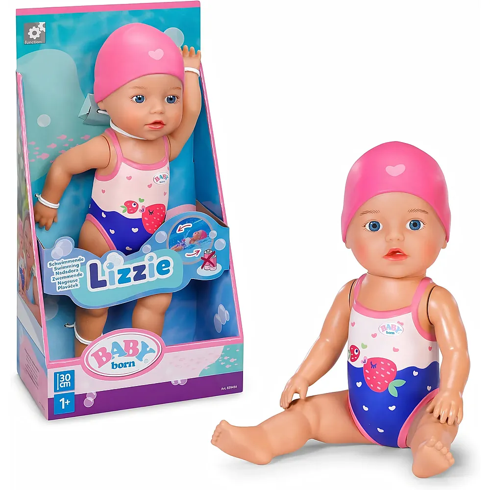 Zapf Creation Baby Born Schwimmende Lizzie - 30 cm - Badespielzeug