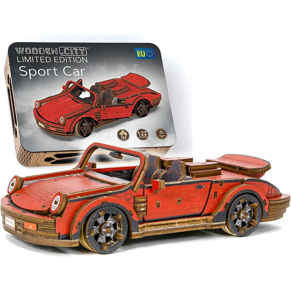 Wooden City 3D Sport Car Limited Edition 194Teile