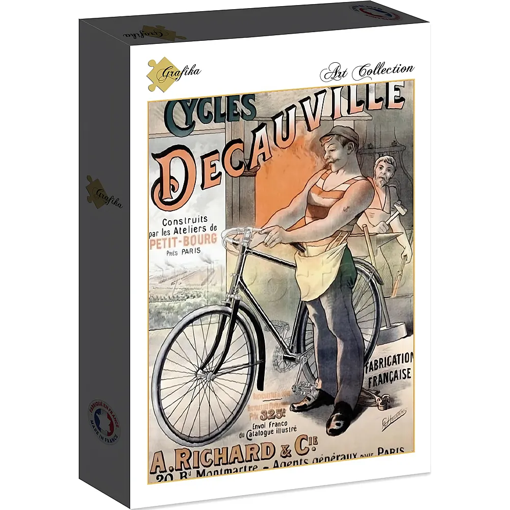 Grafika Puzzle Art Collection Werbeplakat f�r Fahrr�der der Marke Decauville, 1892 - 2000 Teile