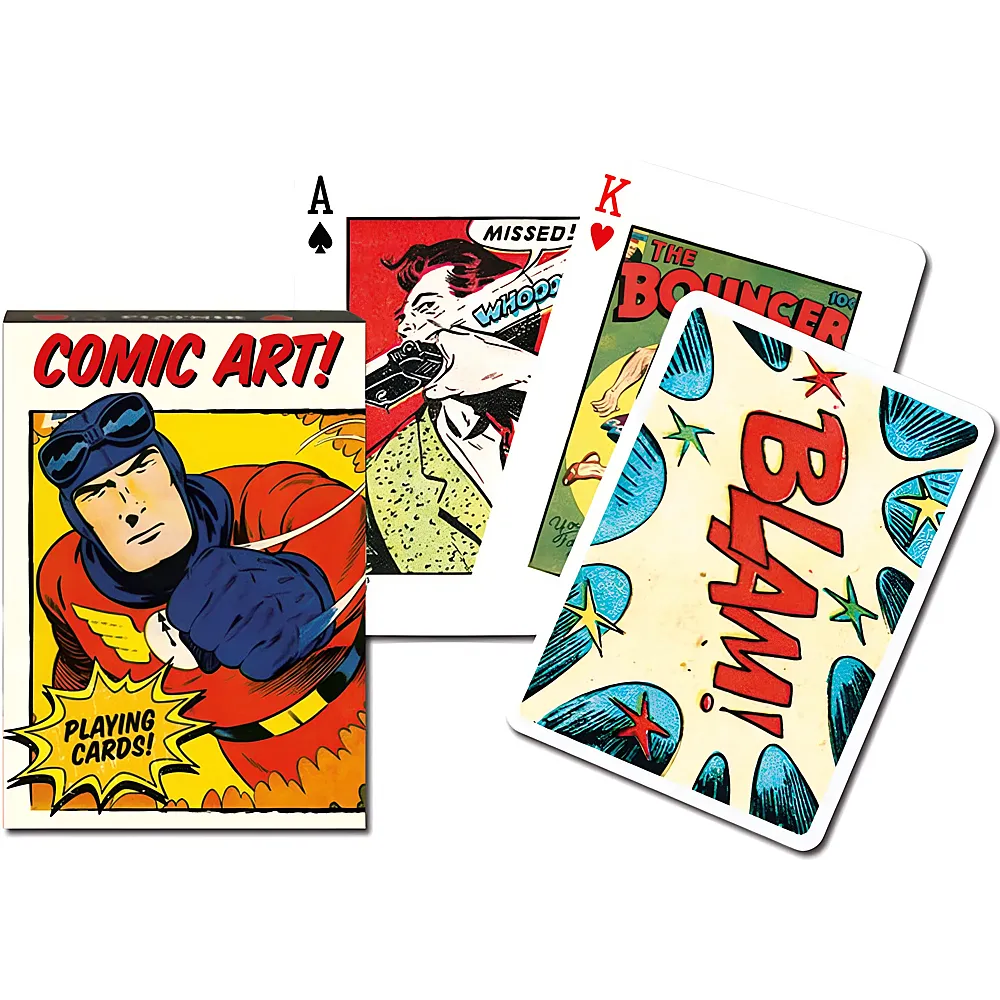 Piatnik Collectors Cards Poker, Vintage Comic Art | Jassen