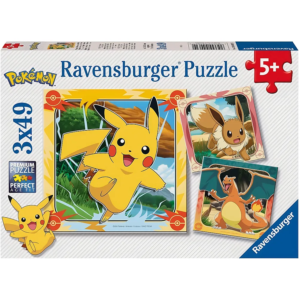 Ravensburger Puzzle 3in1 Pok�mon 49Teile