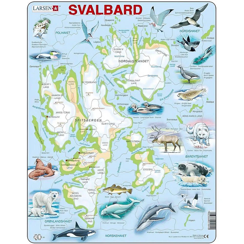 Larsen Puzzle Svalbard, Norv�ge - 61 pi�ces