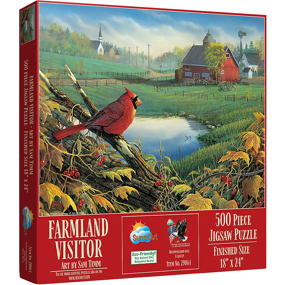 SunsOut Puzzle Sam Timm Besuch auf dem Bauernhof - 500 Teile