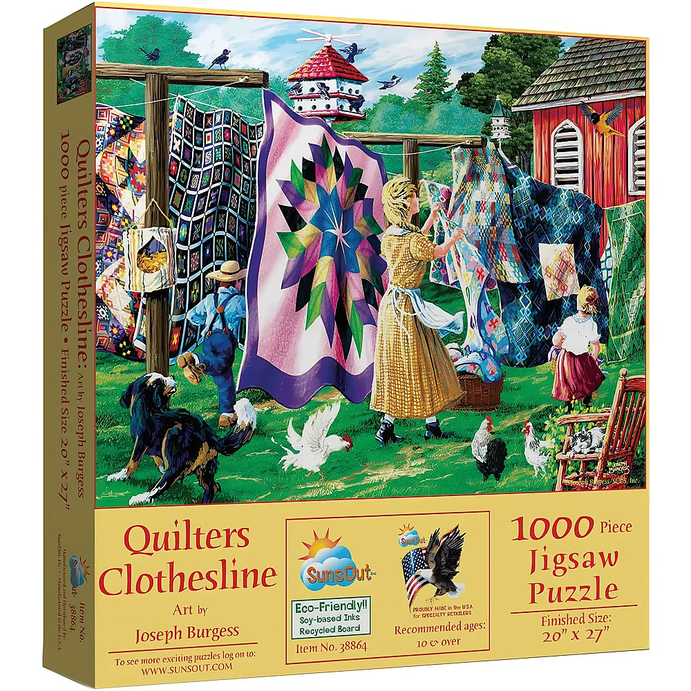 SunsOut Puzzle Joseph Burgess Quilter's Clothesline - 1000 Teile