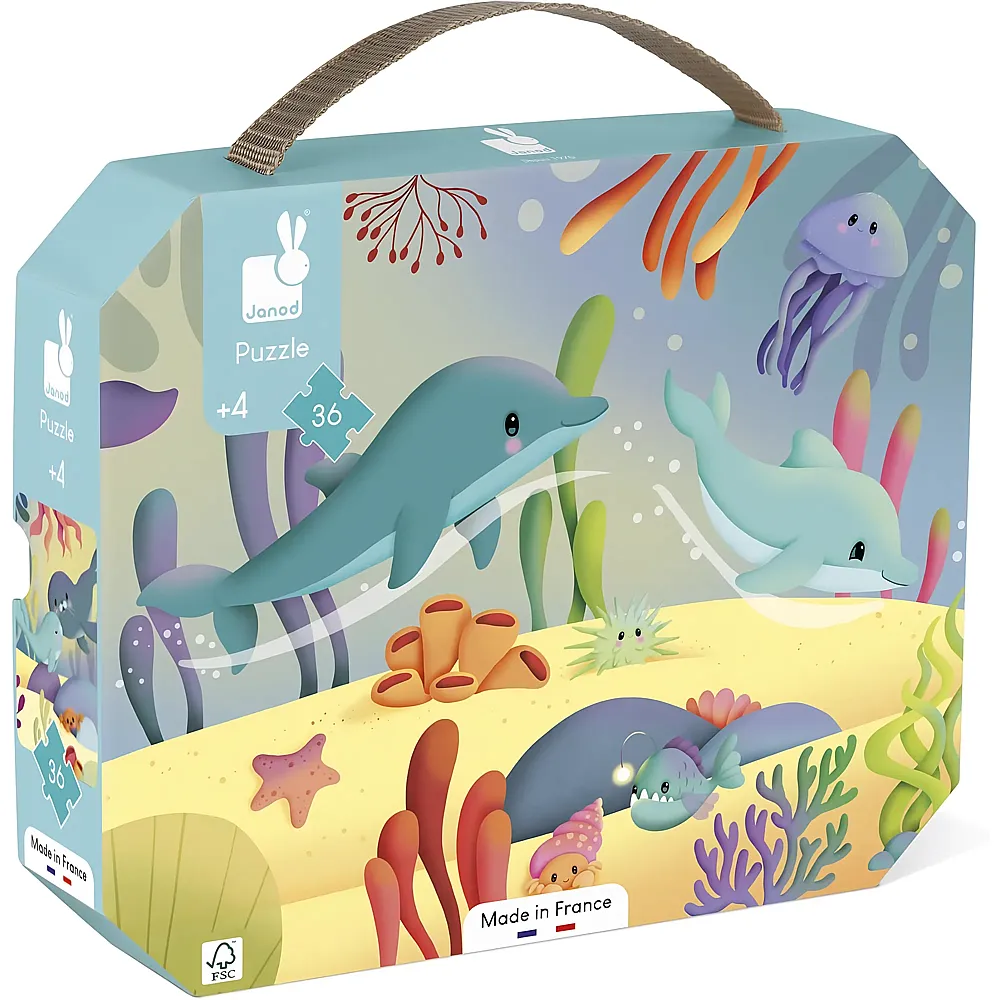 Janod Puzzle Meerestiere - 36 Teile