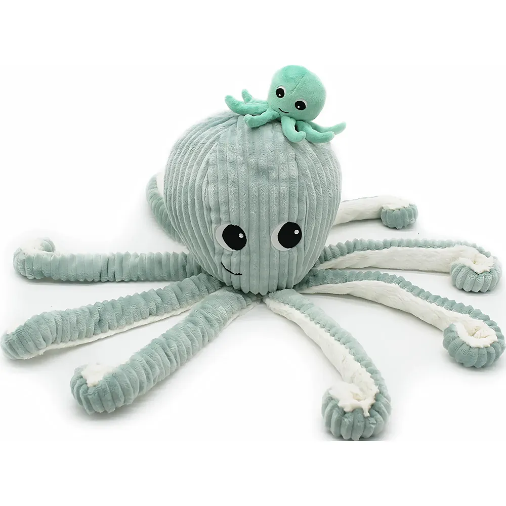 Les D�glingos Filou die Oktopus-Mama mit Baby - 65 cm