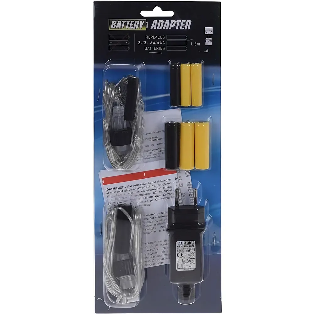 Batterie-Adapter 2xAA, 2xAAA Kabell�nge 3m - Suche