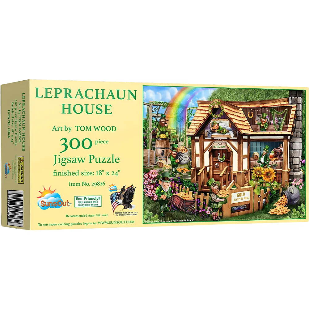 SunsOut Puzzle Tom Wood Leprachaun House - 300 Teile