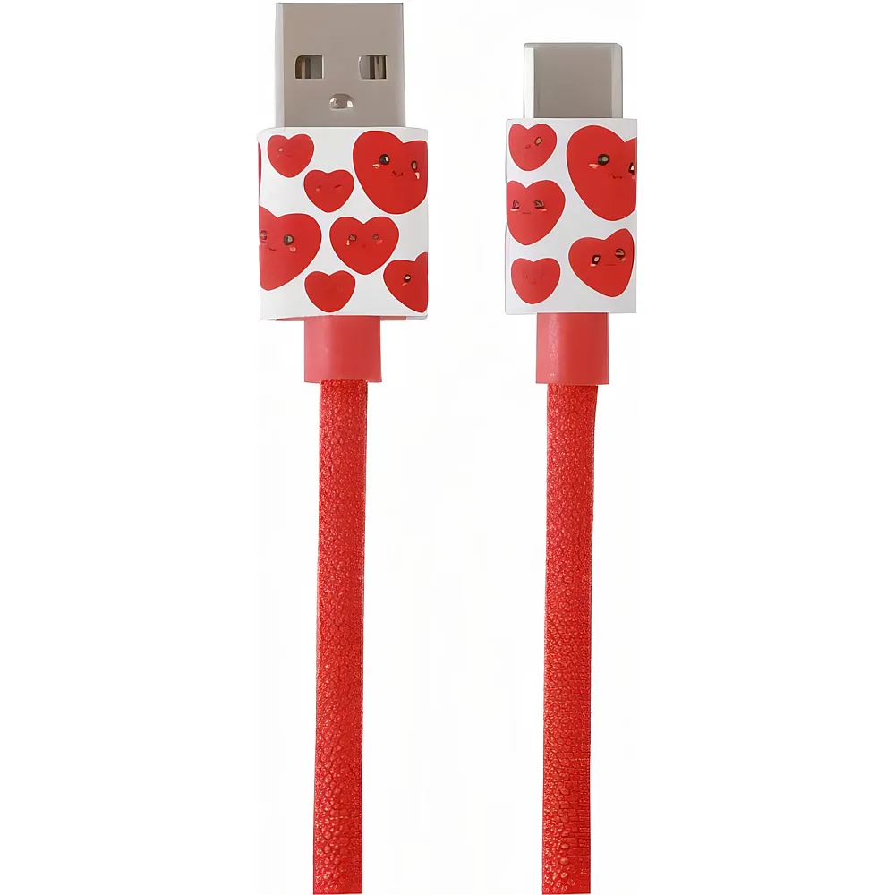 i-total Ladekabel Herz USB/USB C
