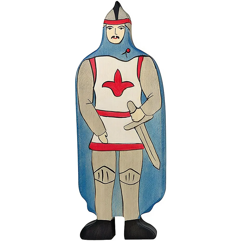 Holztiger Ritter mit blauem Mantel | Ritter & Drachen