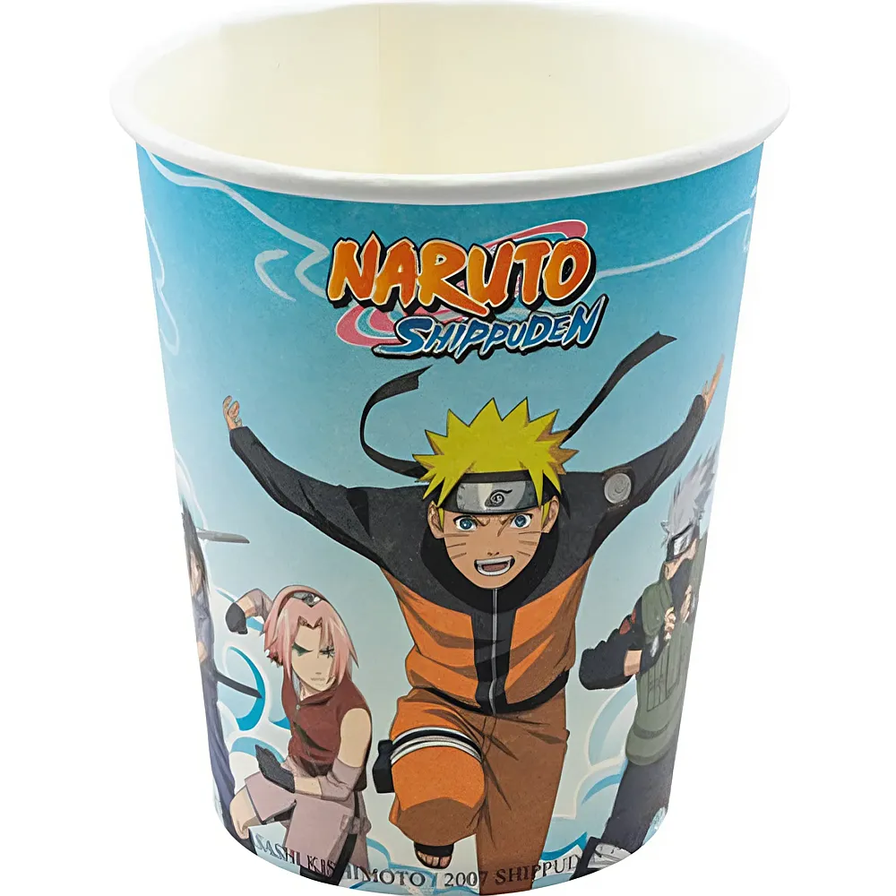 meinspielzeug - Amscan Naruto Shippuden Partybecher 250ml - 8 Teile | Tischdeko