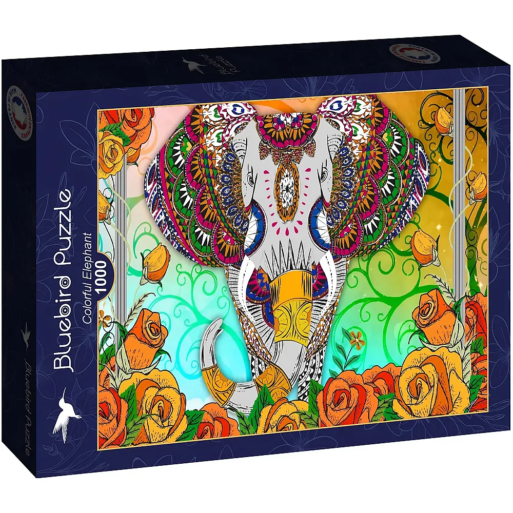 Bluebird Puzzle Colorful Elephant - 1000 Teile