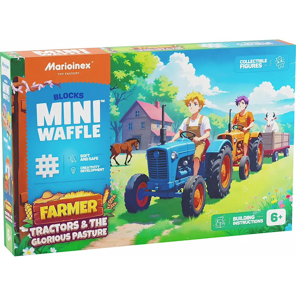 Marioinex Mini Waffle Farmer Weide und Traktor - 110 Teile
