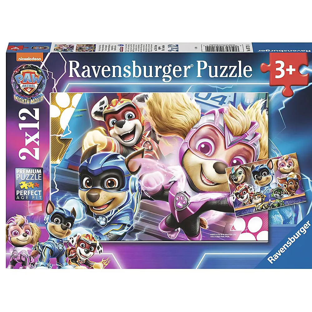Ravensburger Puzzle Paw Patrol The Mighty Movie 2x12