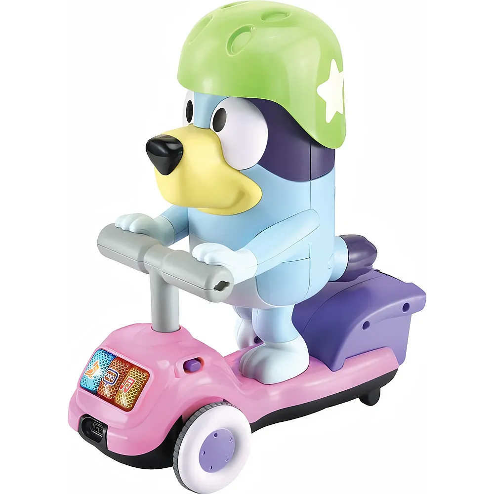 meinspielzeug - vtech Scooterabenteuer Bluey - 3 Spielmodi, Lerninhalte und 11 Melodien - Deutsch | Lizenzfiguren