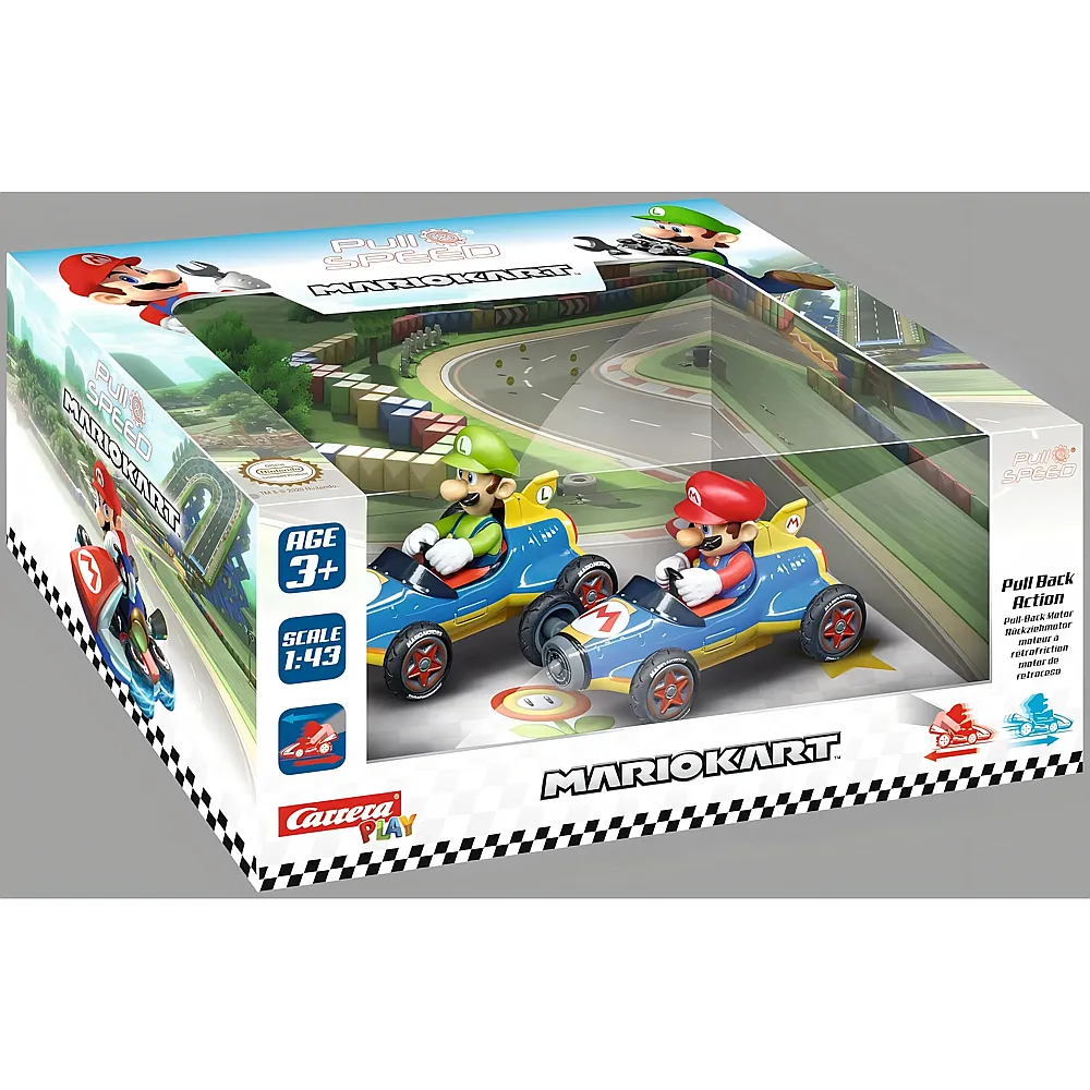 Revell Super Mario Pull back Race Cars Mach 8, 2dlg.